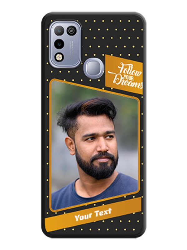 Custom Follow Your Dreams with White Dots on Space Black Custom Soft Matte Phone Cases - Infinix Hot 10 Play