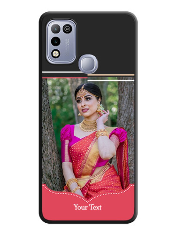 Custom Classic Plain Design with Name on Photo on Space Black Soft Matte Phone Cover - Infinix Hot 10 Play