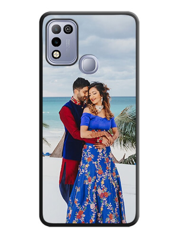 Custom Full Single Pic Upload On Space Black Personalized Soft Matte Phone Covers -Infinix Hot 10 Play