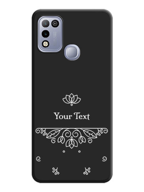 Custom Lotus Garden Custom Text On Space Black Personalized Soft Matte Phone Covers -Infinix Hot 10 Play
