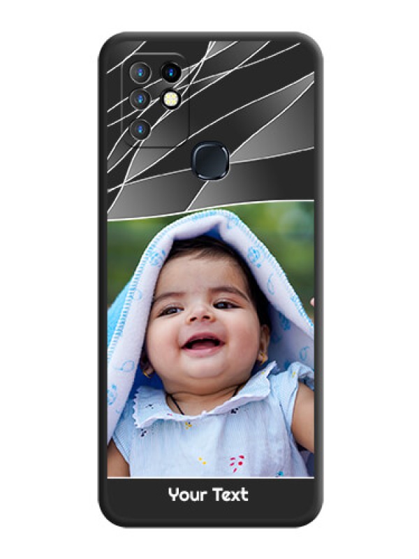 Custom Mixed Wave Lines on Photo on Space Black Soft Matte Mobile Cover - Infinix Hot 10