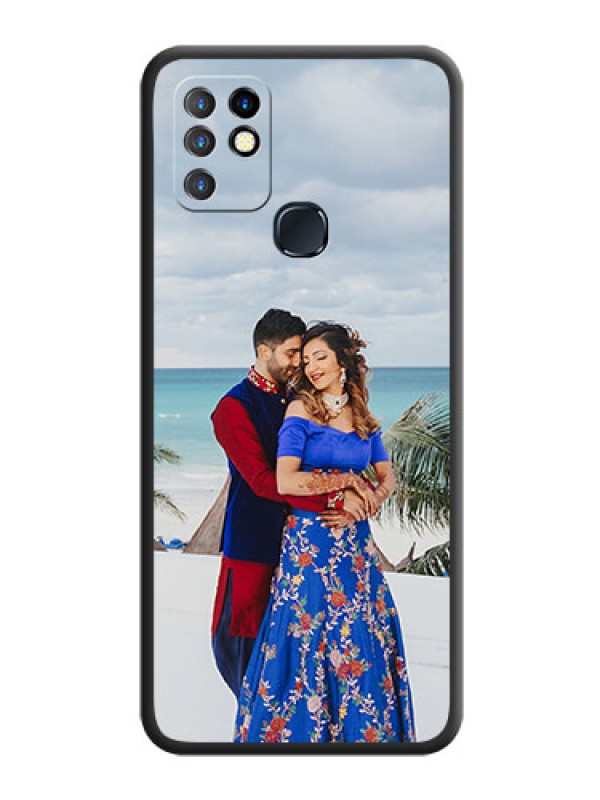 Custom Full Single Pic Upload On Space Black Personalized Soft Matte Phone Covers -Infinix Hot 10