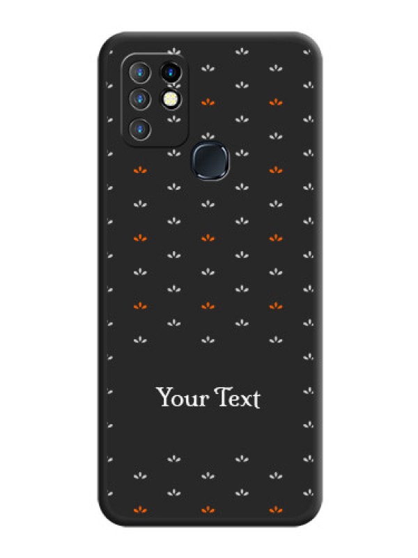 Custom Simple Pattern With Custom Text On Space Black Personalized Soft Matte Phone Covers -Infinix Hot 10