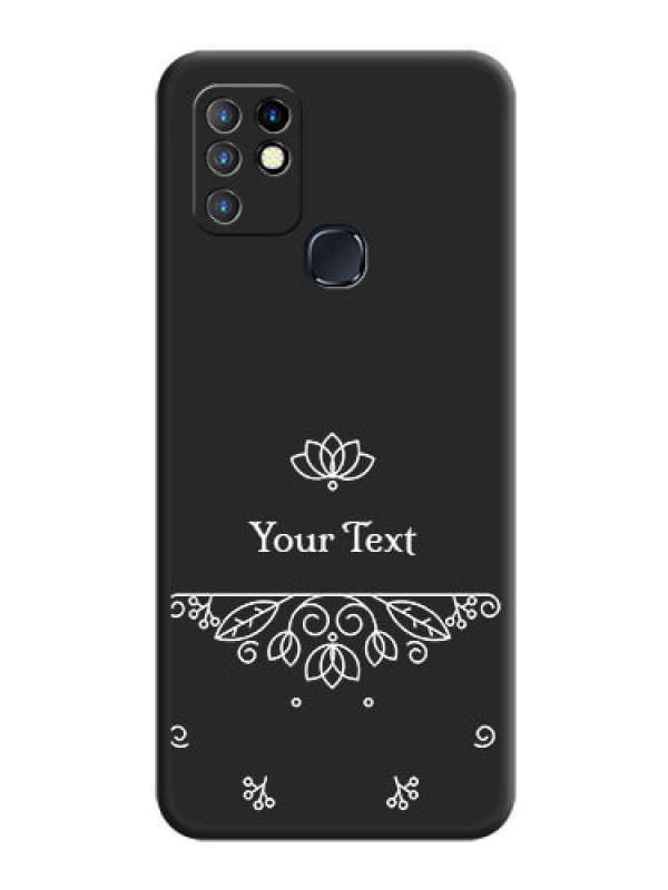 Custom Lotus Garden Custom Text On Space Black Personalized Soft Matte Phone Covers -Infinix Hot 10