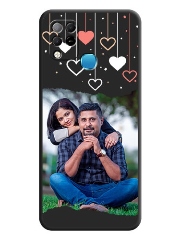 Custom Love Hangings with Splash Wave Picture on Space Black Custom Soft Matte Phone Back Cover - Infinix Hot 10s