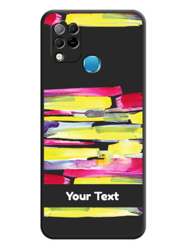 Custom Brush Coloured on Space Black Personalized Soft Matte Phone Covers - Infinix Hot 10s