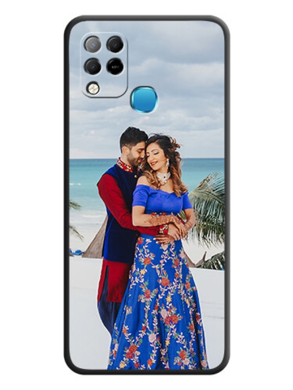 Custom Full Single Pic Upload On Space Black Personalized Soft Matte Phone Covers -Infinix Hot 10S