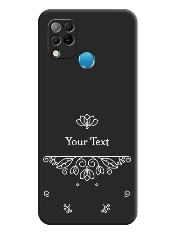 Custom Lotus Garden Custom Text On Space Black Personalized Soft Matte Phone Covers -Infinix Hot 10S