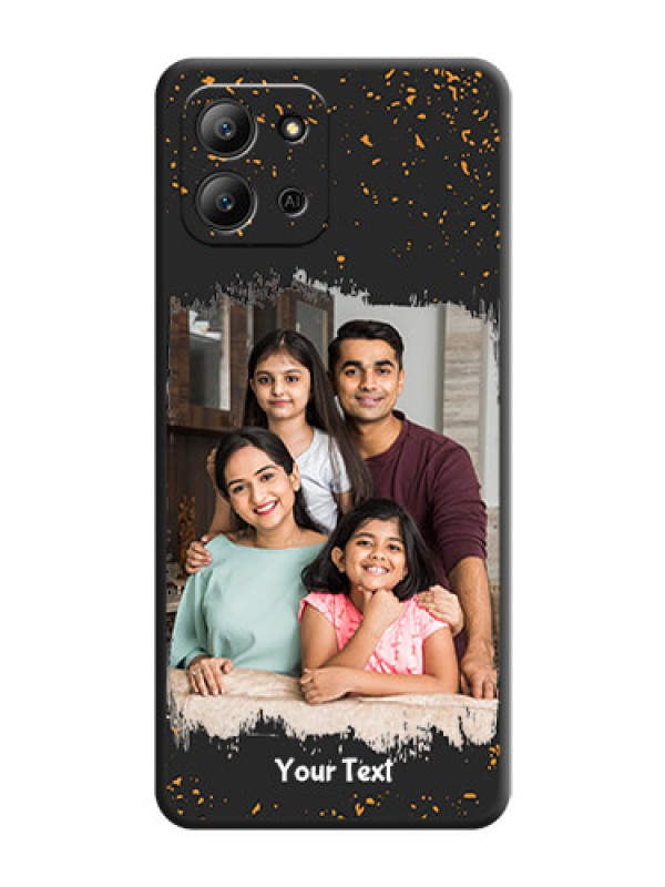 Custom Spray Free Design on Photo On Space Black Custom Soft Matte Mobile Back Cover - Infinix Hot 11 2022