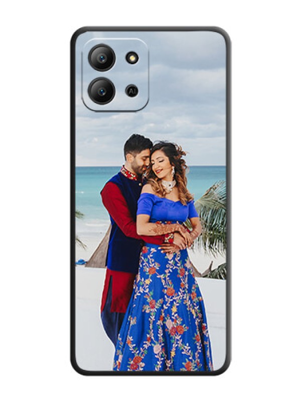 Custom Full Single Pic Upload On Space Black Custom Soft Matte Mobile Back Cover - Infinix Hot 11 2022