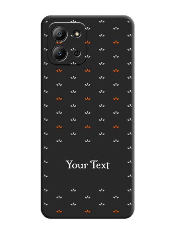 Custom Simple Pattern With Custom Text On Space Black Custom Soft Matte Mobile Back Cover - Infinix Hot 11 2022