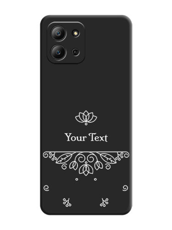 Custom Lotus Garden Custom Text On Space Black Custom Soft Matte Mobile Back Cover - Infinix Hot 11 2022