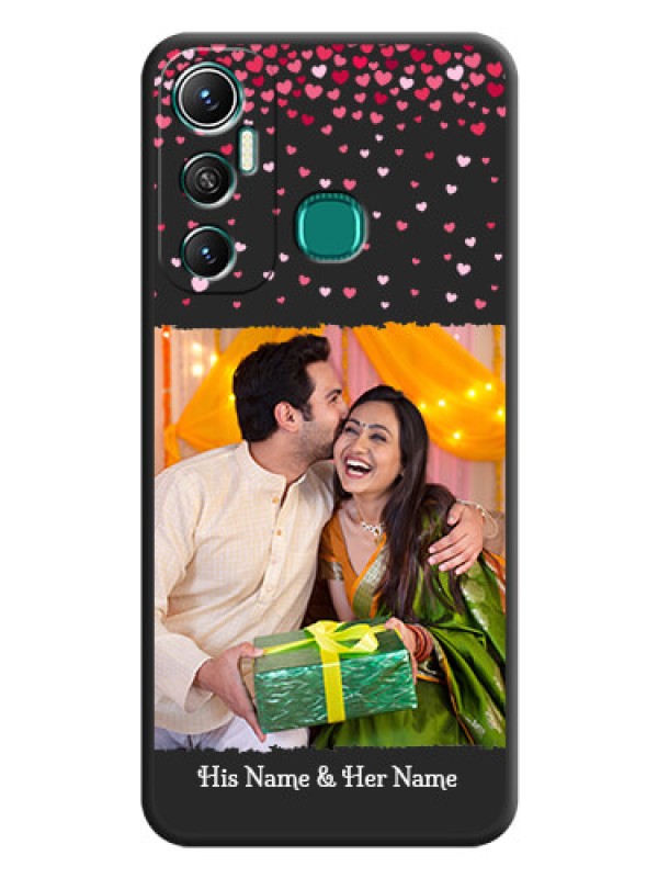 Custom Fall in Love with Your Partner on Photo on Space Black Soft Matte Phone Cover - Infinix Hot 11