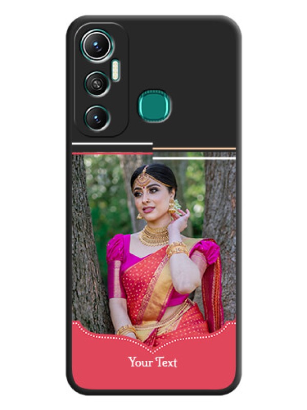 Custom Classic Plain Design with Name on Photo on Space Black Soft Matte Phone Cover - Infinix Hot 11