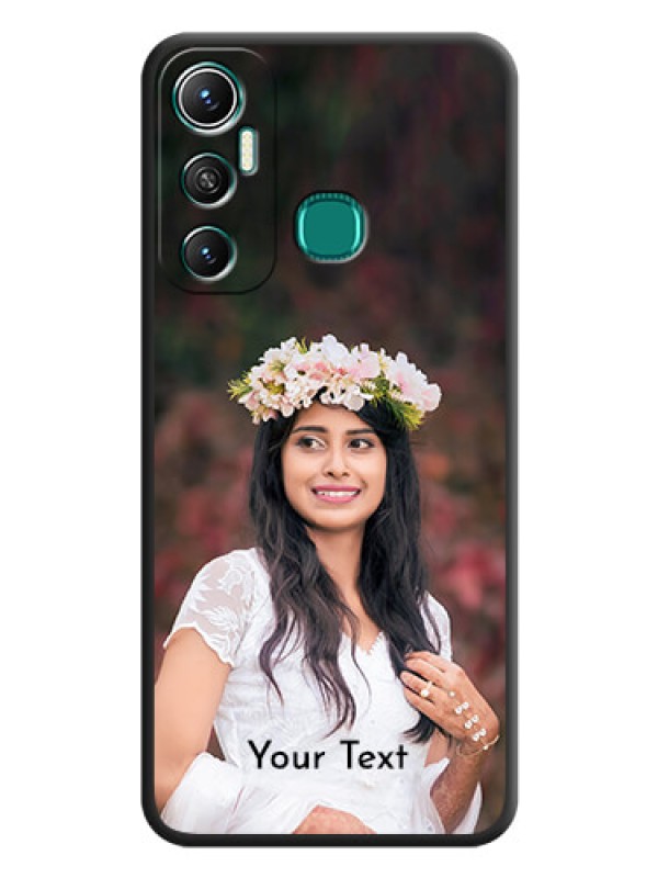 Custom Full Single Pic Upload With Text On Space Black Personalized Soft Matte Phone Covers -Infinix Hot 11