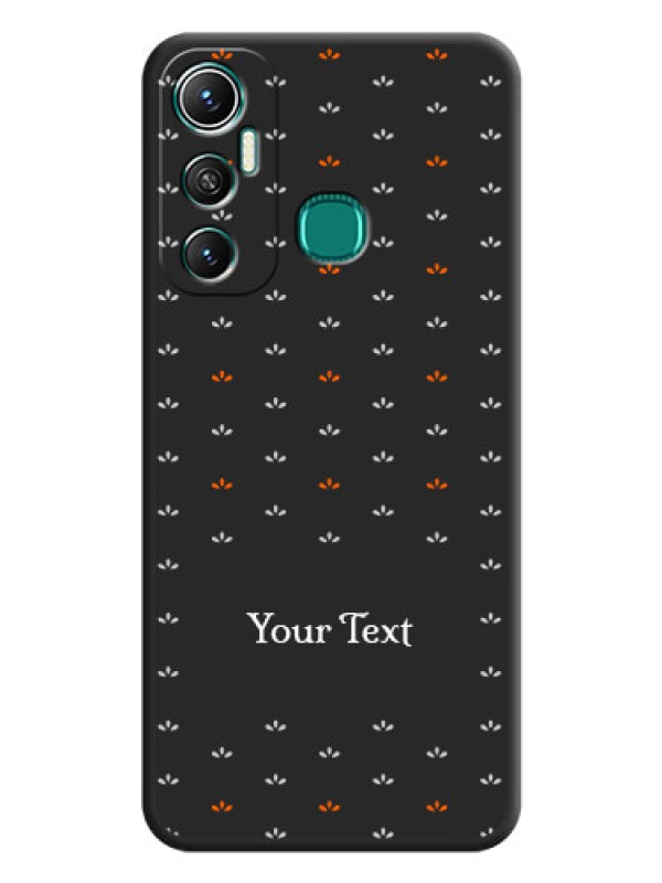 Custom Simple Pattern With Custom Text On Space Black Personalized Soft Matte Phone Covers -Infinix Hot 11