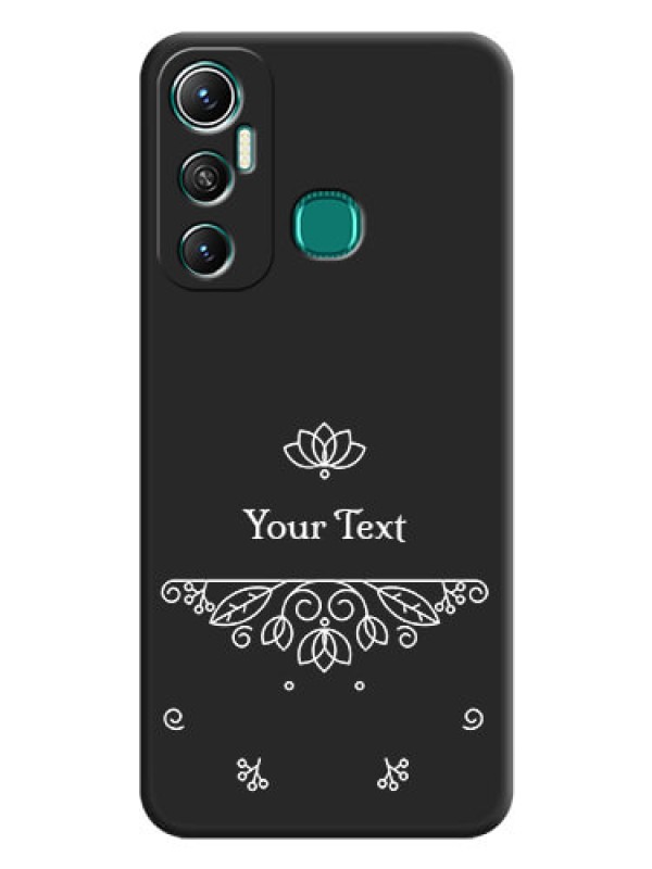 Custom Lotus Garden Custom Text On Space Black Personalized Soft Matte Phone Covers -Infinix Hot 11