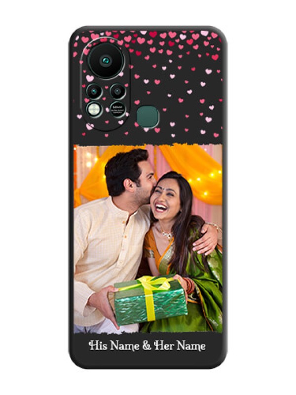 Custom Fall in Love with Your Partner on Photo on Space Black Soft Matte Phone Cover - Infinix Hot 11s