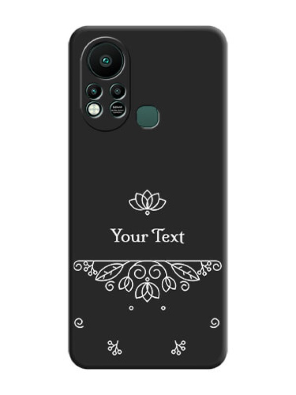 Custom Lotus Garden Custom Text On Space Black Personalized Soft Matte Phone Covers -Infinix Hot 11S