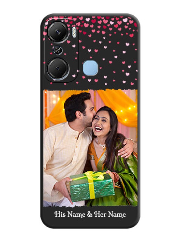 Custom Fall in Love with Your Partner - Photo on Space Black Soft Matte Phone Cover - Infinix Hot 12 Pro