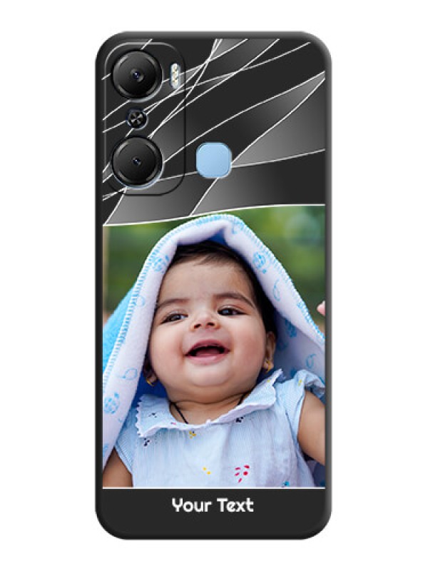Custom Mixed Wave Lines - Photo on Space Black Soft Matte Mobile Cover - Infinix Hot 12 Pro