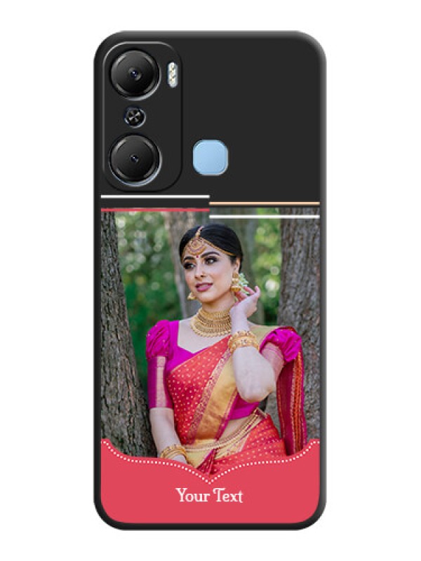 Custom Classic Plain Design with Name - Photo on Space Black Soft Matte Phone Cover - Infinix Hot 12 Pro