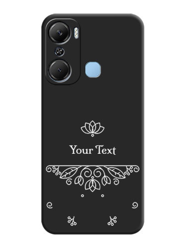 Custom Lotus Garden Custom Text On Space Black Personalized Soft Matte Phone Covers - Infinix Hot 12 Pro