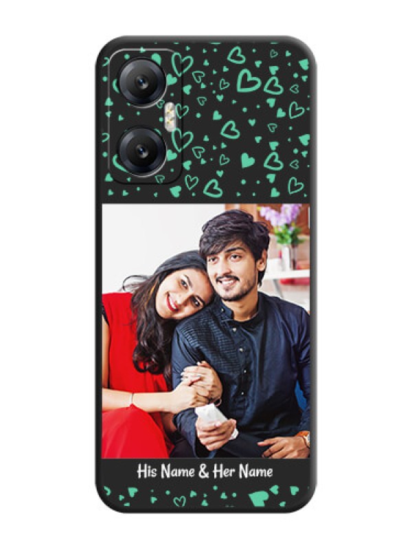 Custom Sea Green Indefinite Love Pattern - Photo on Space Black Soft Matte Mobile Cover - Infinix Hot 20 5G