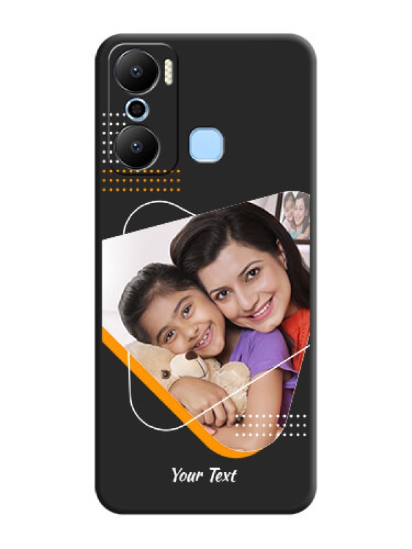 Custom Yellow Triangle - Photo on Space Black Soft Matte Phone Cover - Infinix Hot 20 Play