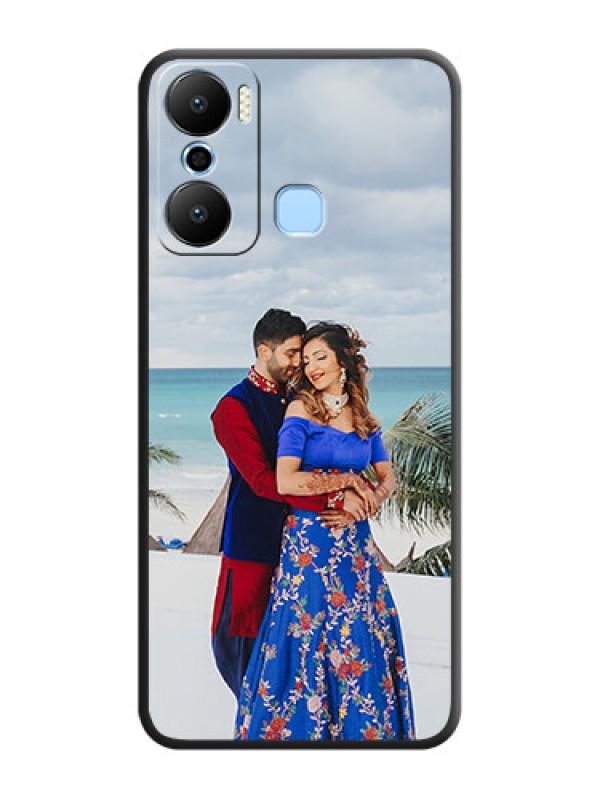 Custom Full Single Pic Upload On Space Black Personalized Soft Matte Phone Covers - Infinix Hot 20 Play
