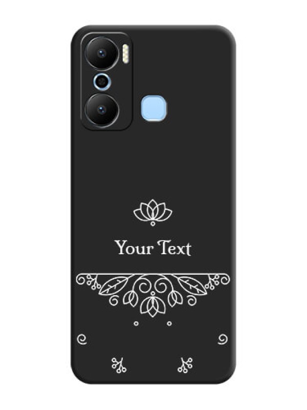 Custom Lotus Garden Custom Text On Space Black Personalized Soft Matte Phone Covers - Infinix Hot 20 Play