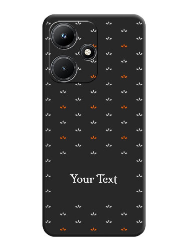Custom Simple Pattern With Custom Text On Space Black Personalized Soft Matte Phone Covers - Infinix Hot 30I