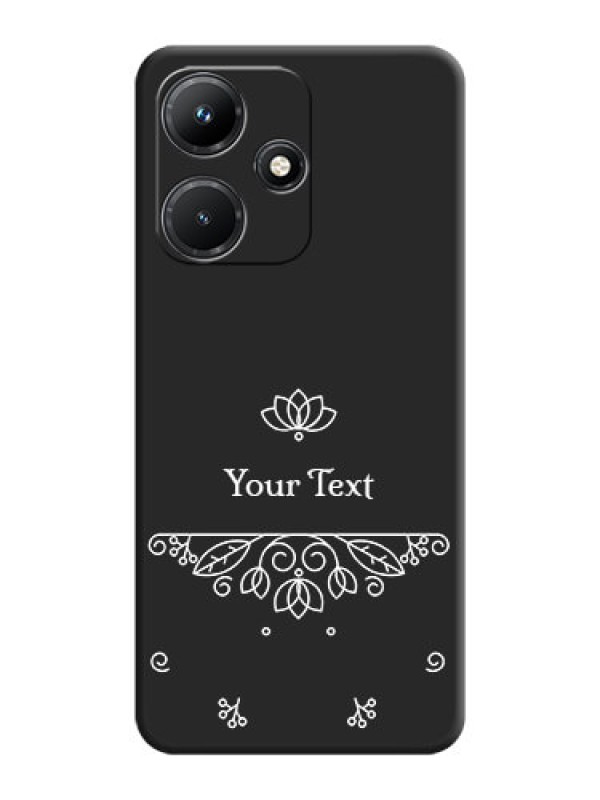 Custom Lotus Garden Custom Text On Space Black Personalized Soft Matte Phone Covers - Infinix Hot 30I