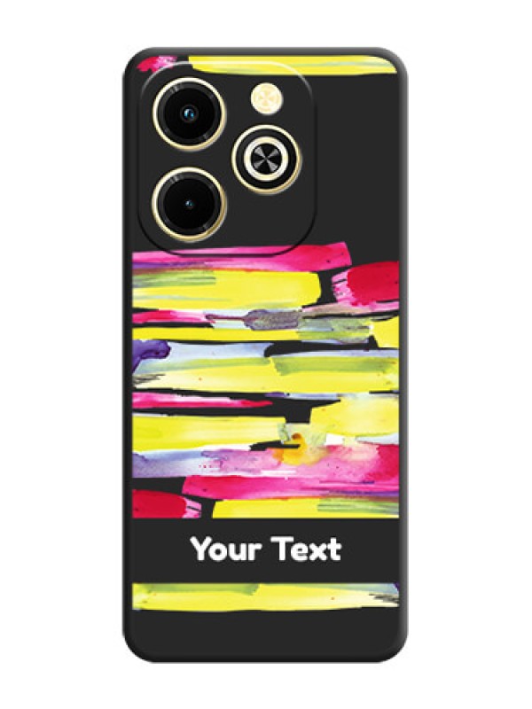 Custom Brush Coloured On Space Black Custom Soft Matte Mobile Back Cover - Infinix Hot 40i