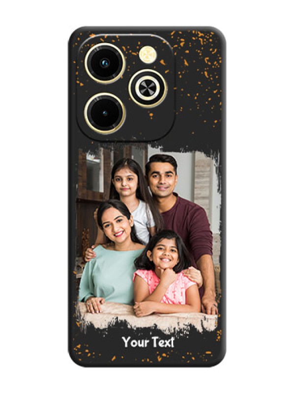 Custom Spray Free Design on Photo On Space Black Custom Soft Matte Mobile Back Cover - Infinix Hot 40i