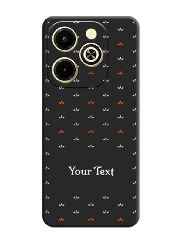 Custom Simple Pattern With Custom Text On Space Black Custom Soft Matte Mobile Back Cover - Infinix Hot 40i