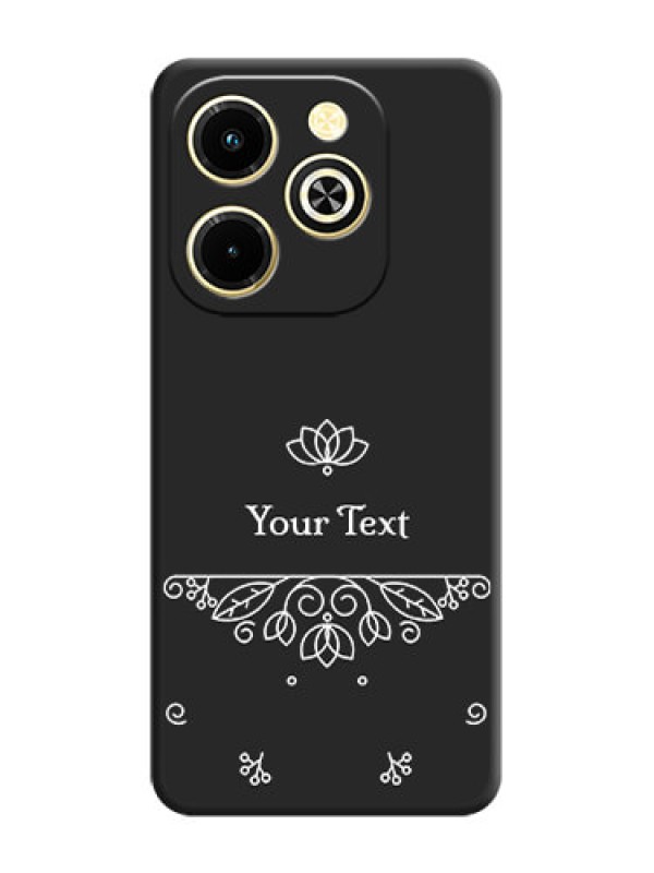 Custom Lotus Garden Custom Text On Space Black Custom Soft Matte Mobile Back Cover - Infinix Hot 40i