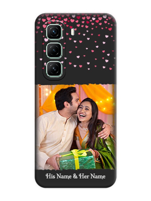 Custom Fall in Love with Your Partner on Photo On Space Black Custom Soft Matte Mobile Back Cover - Infinix Hot 50 5G