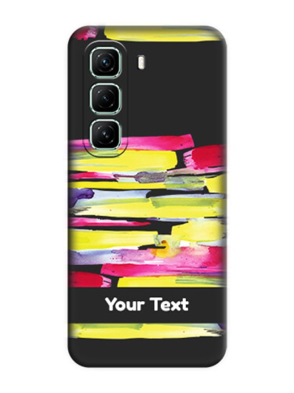 Custom Brush Coloured On Space Black Custom Soft Matte Mobile Back Cover - Infinix Hot 50 5G