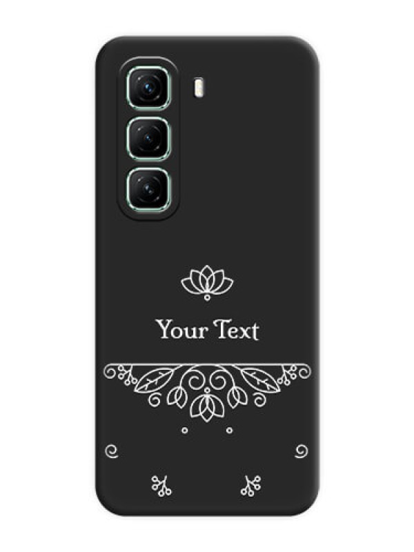 Custom Lotus Garden Custom Text On Space Black Custom Soft Matte Mobile Back Cover - Infinix Hot 50 5G