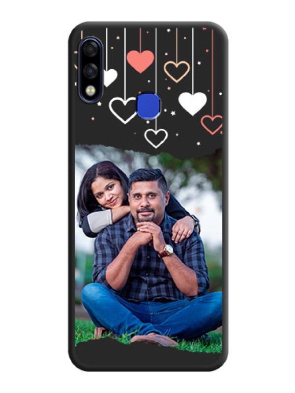 Custom Love Hangings with Splash Wave Picture on Space Black Custom Soft Matte Phone Back Cover - Infinix Hot 7 Pro