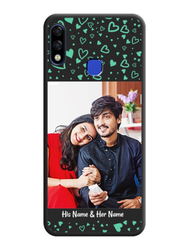 Custom Sea Green Indefinite Love Pattern on Photo on Space Black Soft Matte Mobile Cover - Infinix Hot 7 Pro