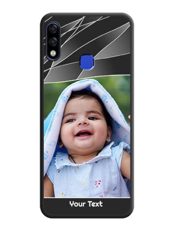 Custom Mixed Wave Lines on Photo on Space Black Soft Matte Mobile Cover - Infinix Hot 7 Pro