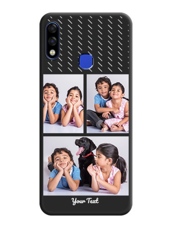Custom Cross Dotted Pattern with 2 Image Holder  on Personalised Space Black Soft Matte Cases - Infinix Hot 7 Pro