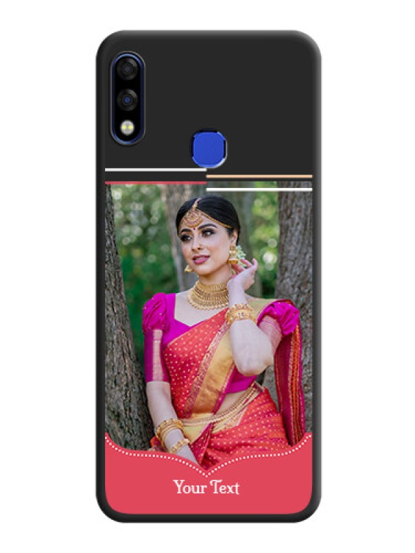 Custom Classic Plain Design with Name on Photo on Space Black Soft Matte Phone Cover - Infinix Hot 7 Pro