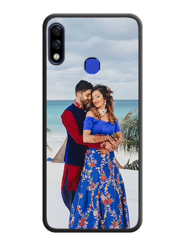 Custom Full Single Pic Upload On Space Black Personalized Soft Matte Phone Covers -Infinix Hot 7 Pro