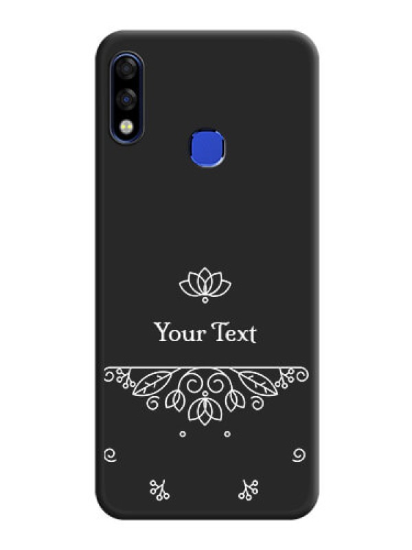 Custom Lotus Garden Custom Text On Space Black Personalized Soft Matte Phone Covers -Infinix Hot 7 Pro