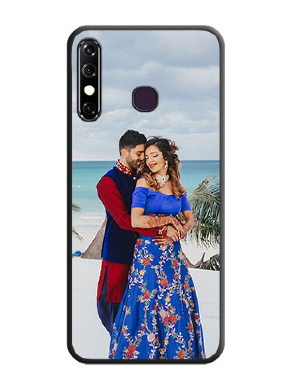 Custom Full Single Pic Upload On Space Black Personalized Soft Matte Phone Covers - Infinix Hot 8
