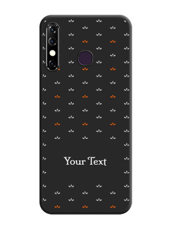 Custom Simple Pattern With Custom Text On Space Black Personalized Soft Matte Phone Covers - Infinix Hot 8