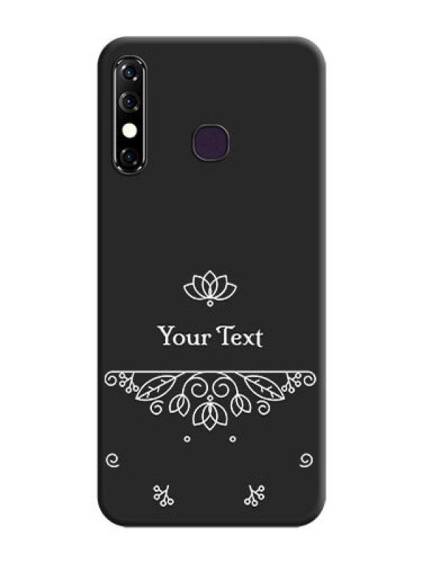 Custom Lotus Garden Custom Text On Space Black Personalized Soft Matte Phone Covers - Infinix Hot 8